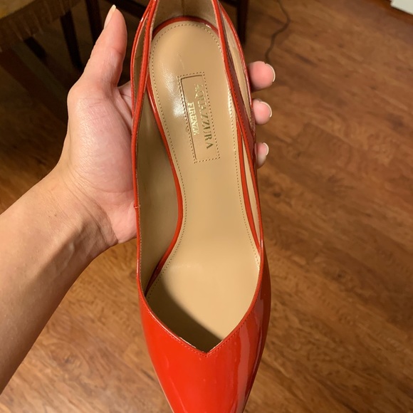 Aquazzura Shiva Cutout Pumps - Red - Size 7 - Picture 3 of 6